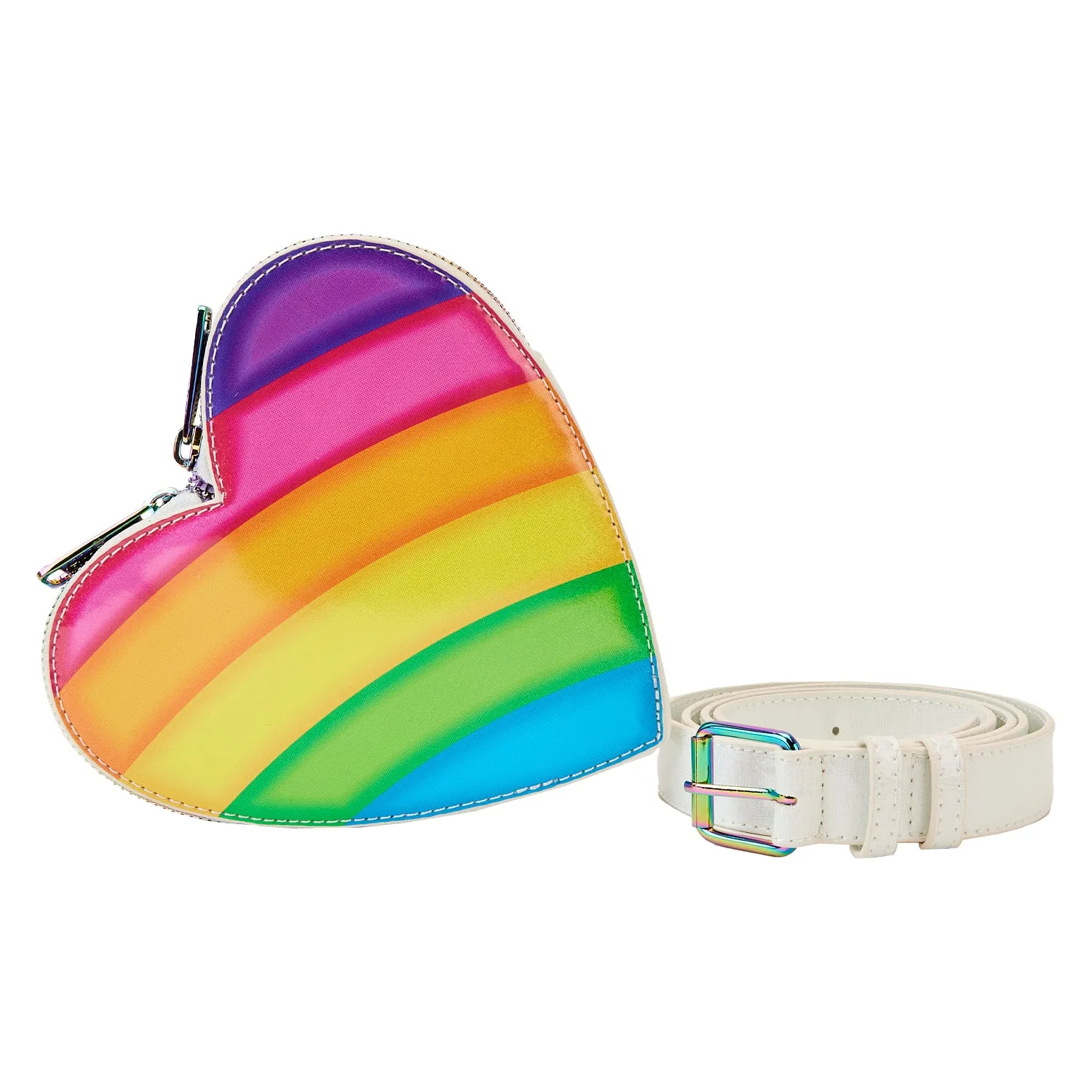 Loungefly Lisa Frank Rainbow Heart Mini Backpack with Waist Bag