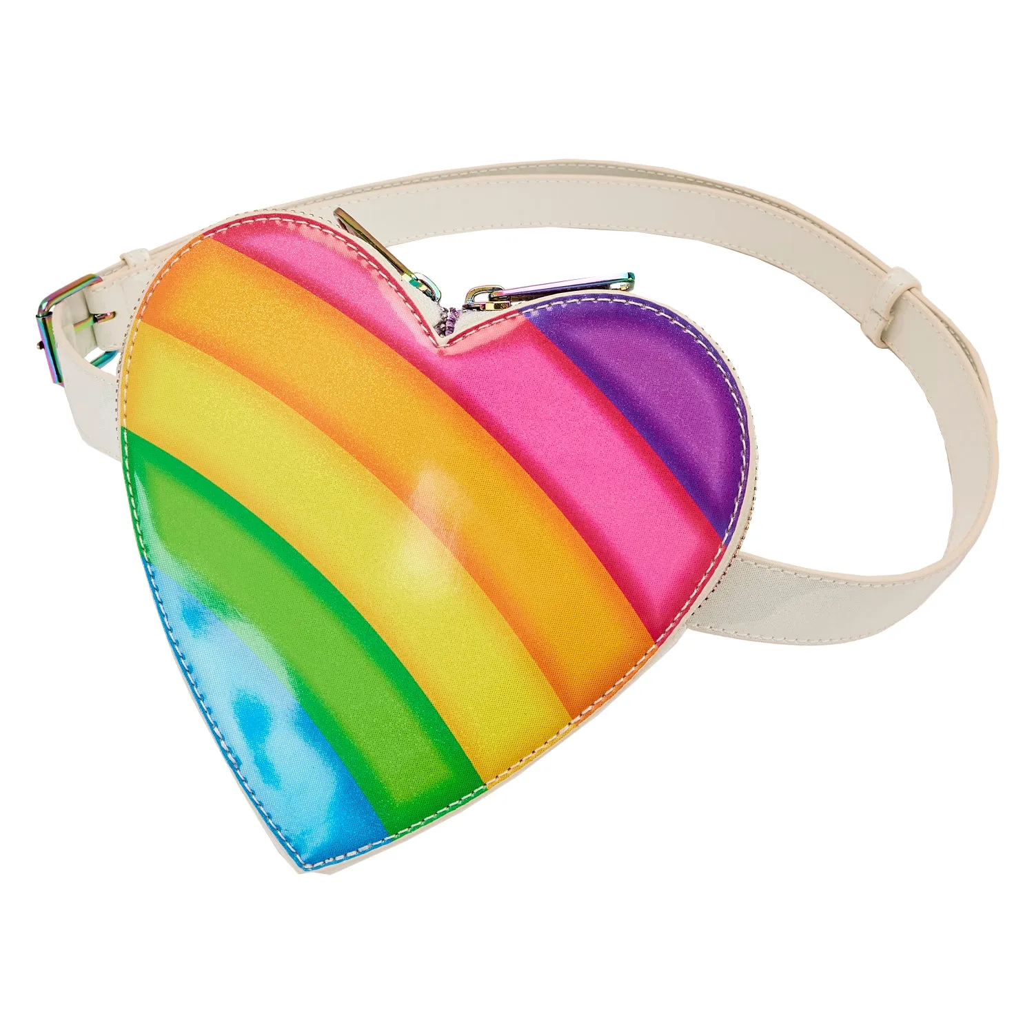 Loungefly Lisa Frank Rainbow Heart Mini Backpack with Waist Bag