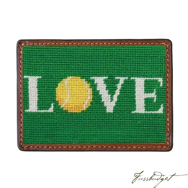 Love All Needlepoint Card Wallet Final Sale