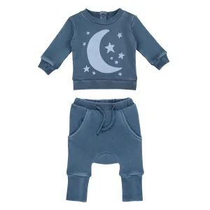 Lovedbaby - Graphic Sweatshirt & Jogger Set - Lake Moon