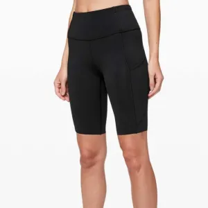 Lululemon fast and free short black athletic running shorts Women's sz 4