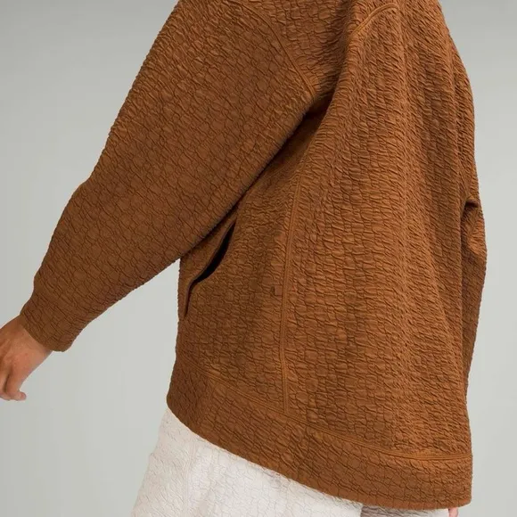 Lululemon | Rippled V-Neck Pullover Copper Brown 12