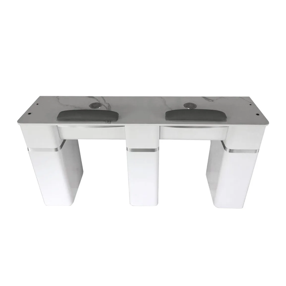 LUX20 Double Manicure Table with Vent Pipe   Vacuum
