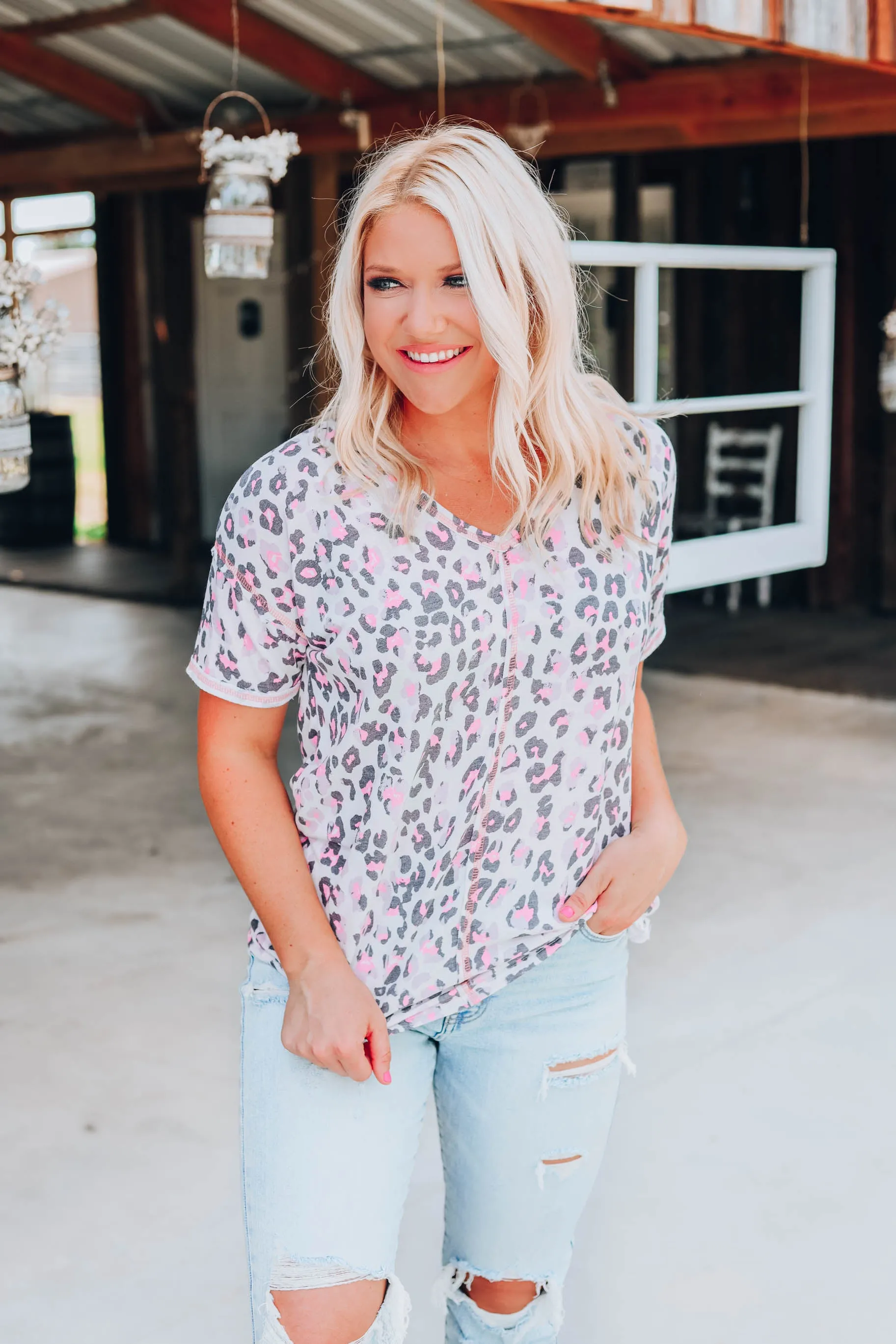 Make It Right Leopard Top - Cream