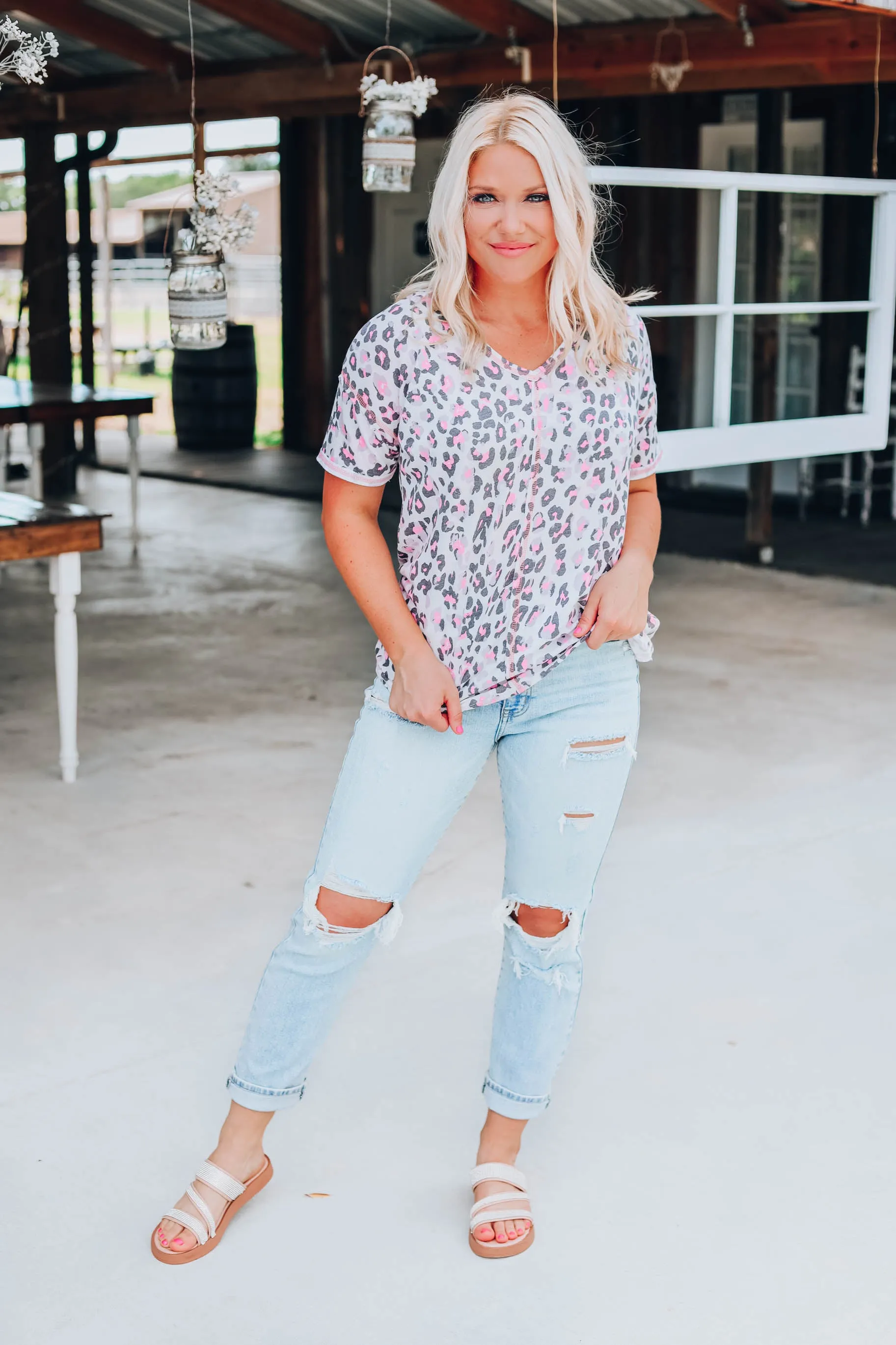 Make It Right Leopard Top - Cream