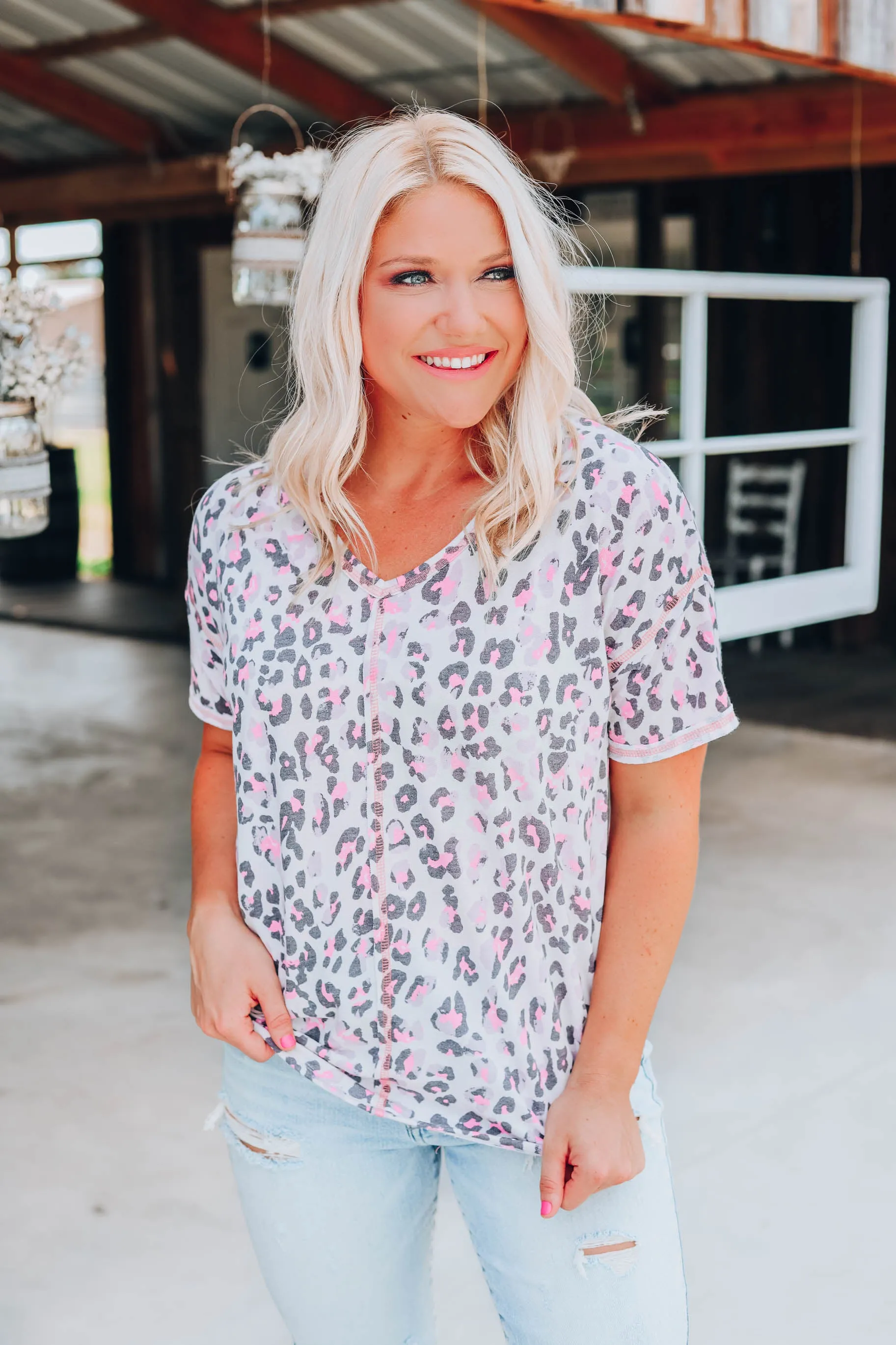 Make It Right Leopard Top - Cream
