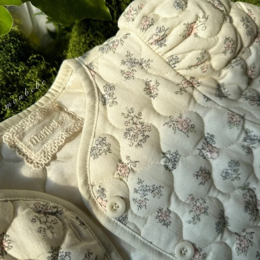 MAMA Florrie Floral Cotton Quilted Jacket (Light Pink)