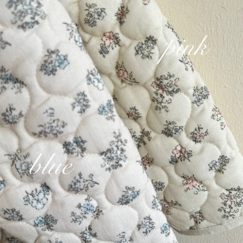 MAMA Florrie Floral Cotton Quilted Jacket (Light Pink)