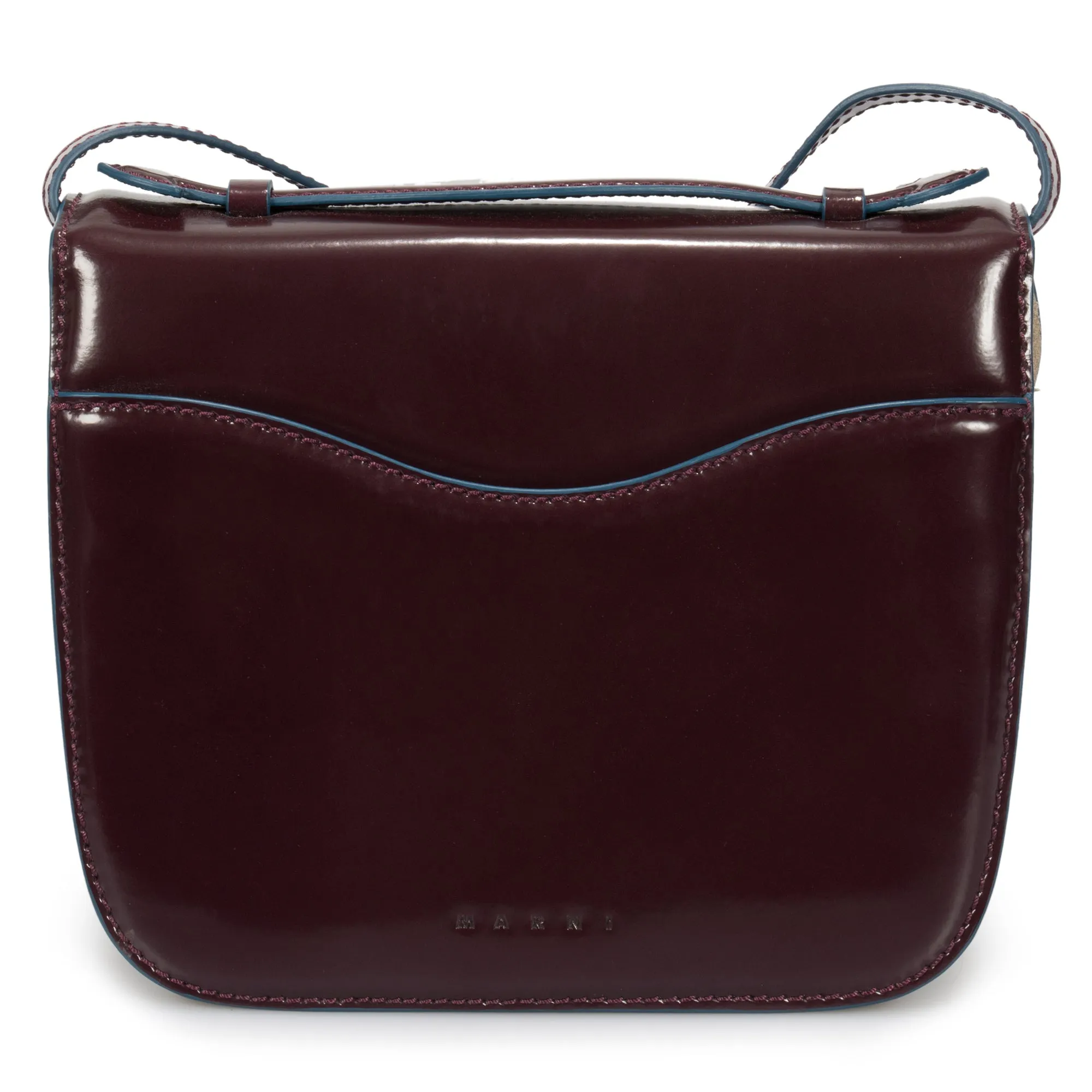 Marni Medium Mrs Midi Shoulder Bag in Wine