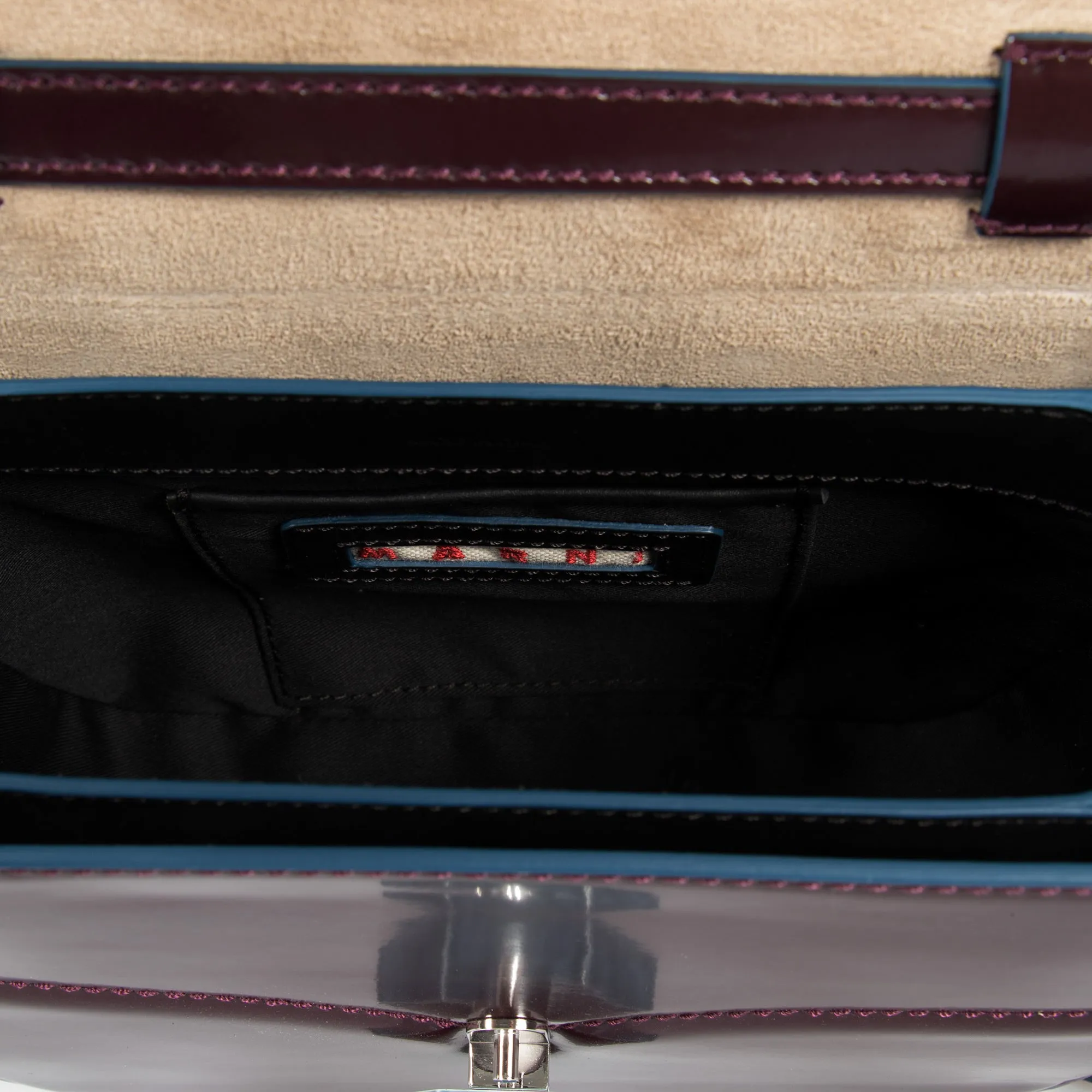 Marni Medium Mrs Midi Shoulder Bag in Wine