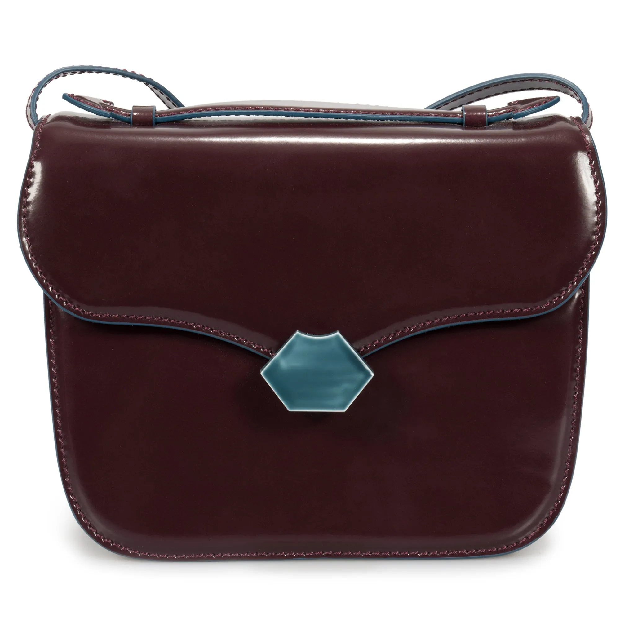Marni Medium Mrs Midi Shoulder Bag in Wine