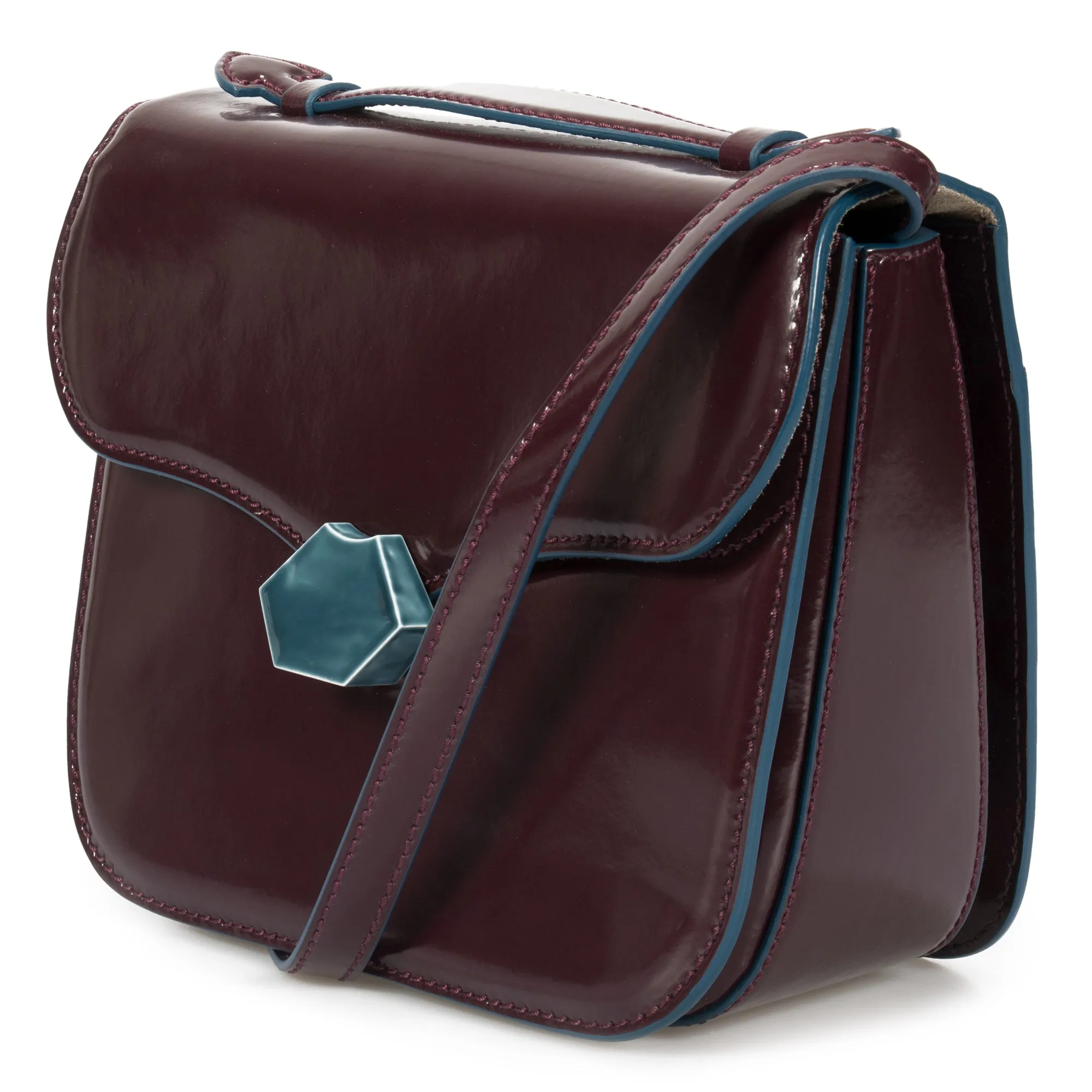 Marni Medium Mrs Midi Shoulder Bag in Wine