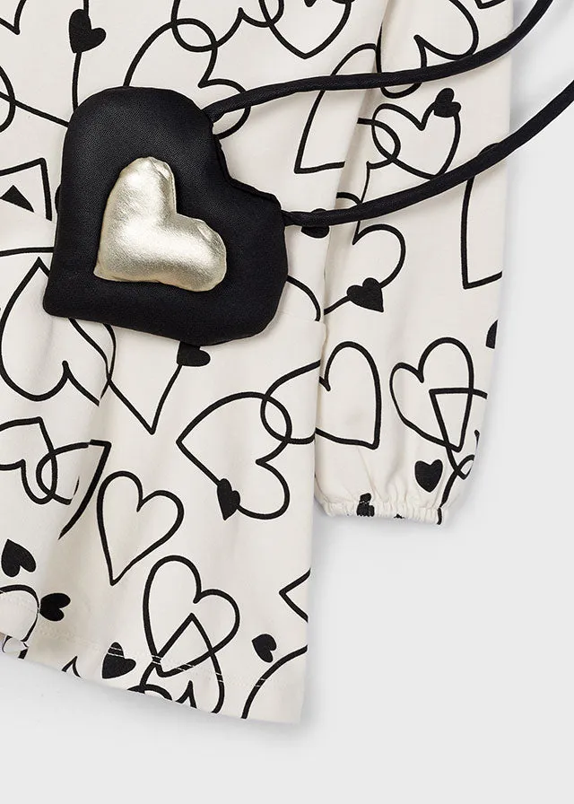 Mayoral 4931 Heart Dress and Handbag In Stock Now