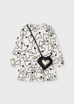 Mayoral 4931 Heart Dress and Handbag In Stock Now