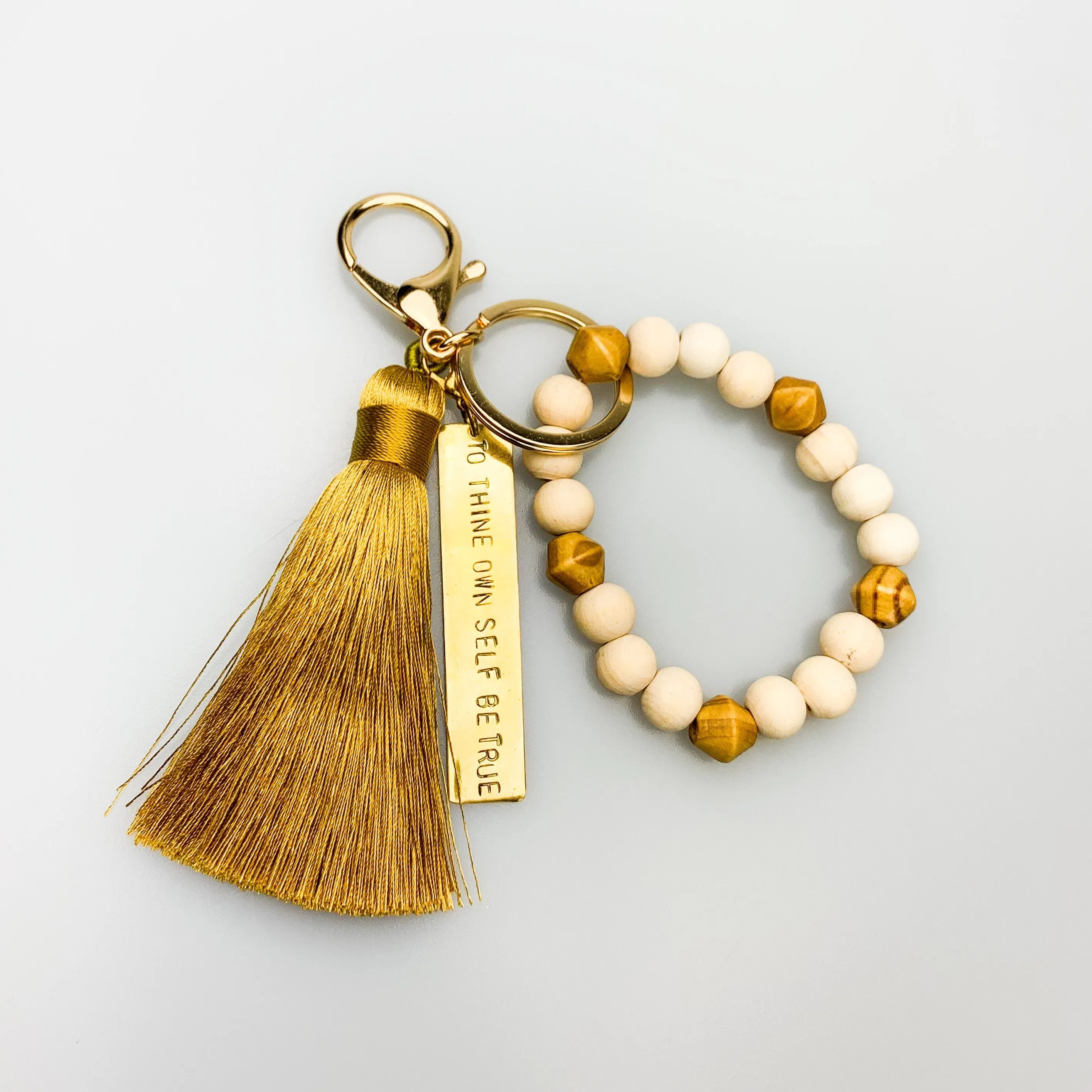 ME™ Affirmation Charms Key Chain Bracelet - To Thine Ownself be True