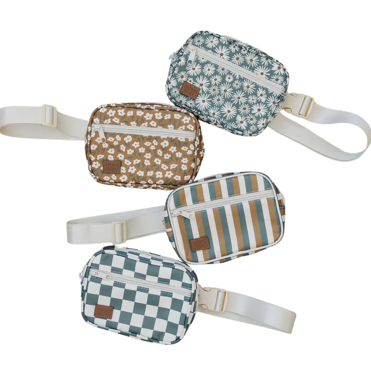 Mebie Baby Mini Fanny Pack - Green Checkered