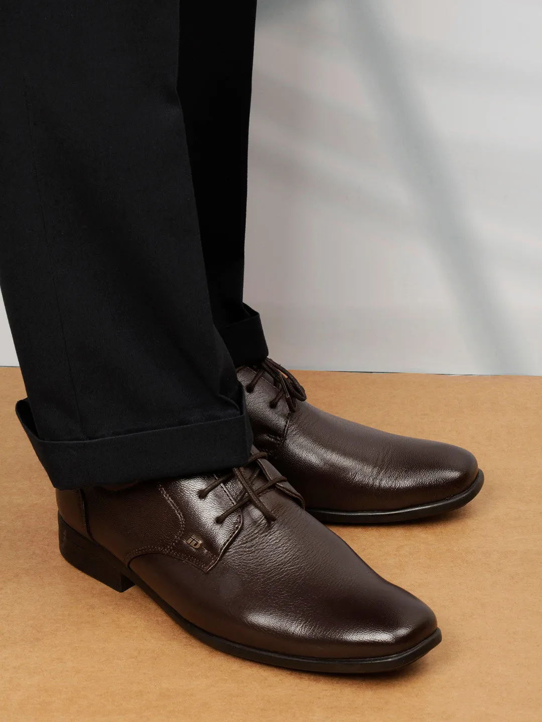 Men's Brown Regular Toe Lace Up Formal (ID6017)