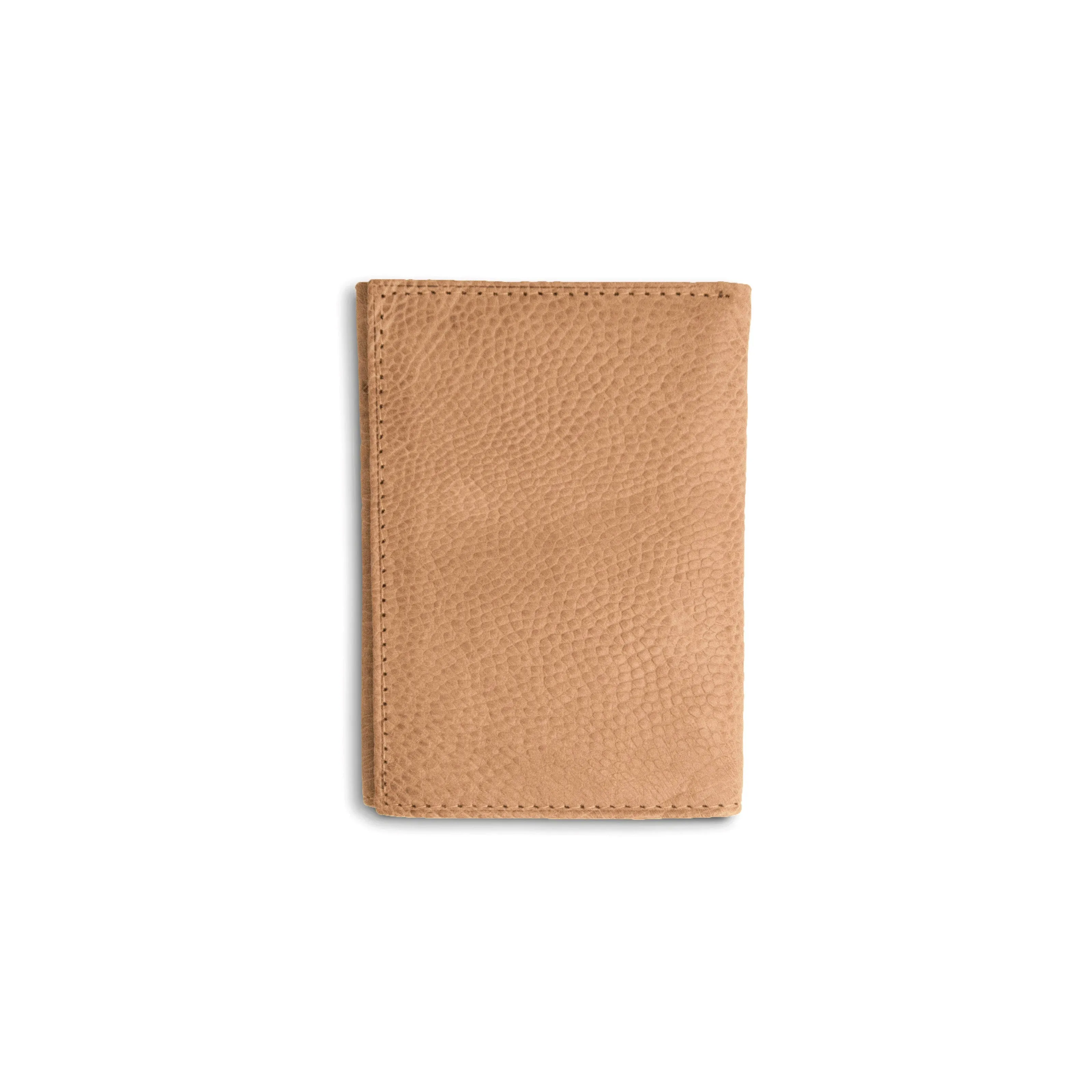Mens Smooth Ostrich Trifold Wallet in Oryx Tan