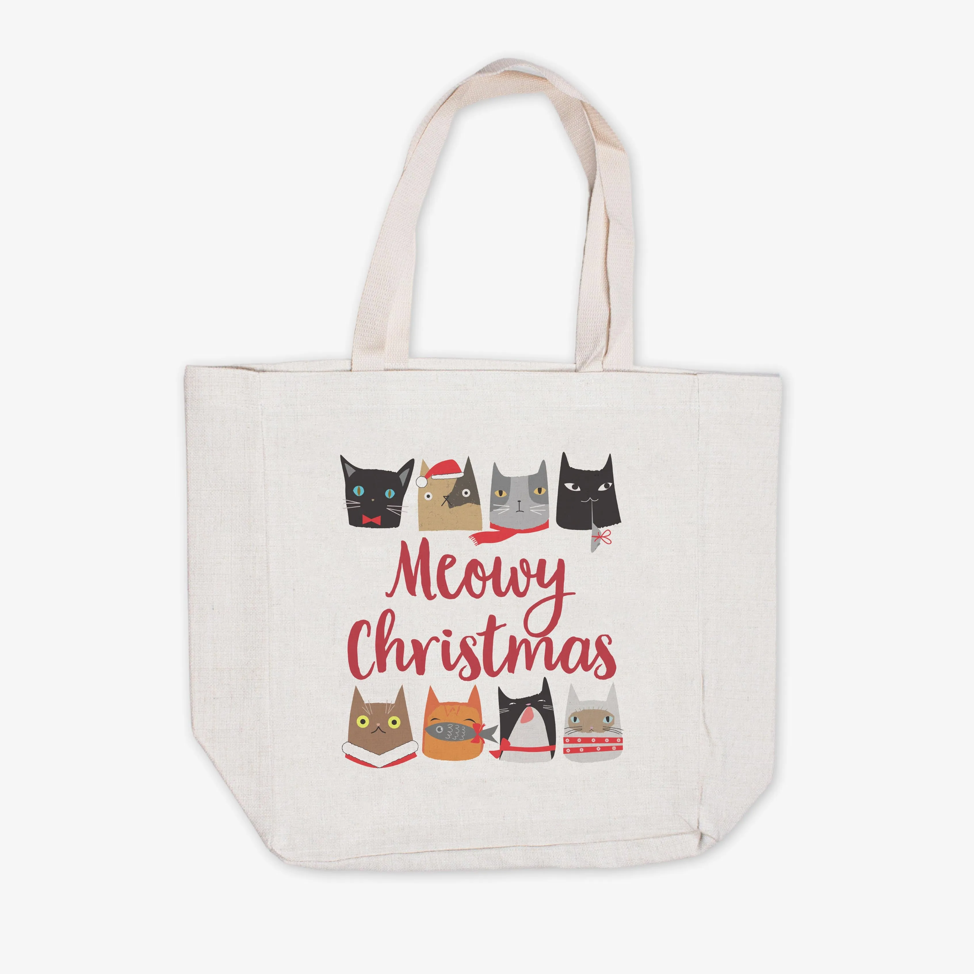 Meowy Christmas Tote Bag