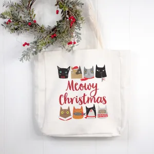 Meowy Christmas Tote Bag