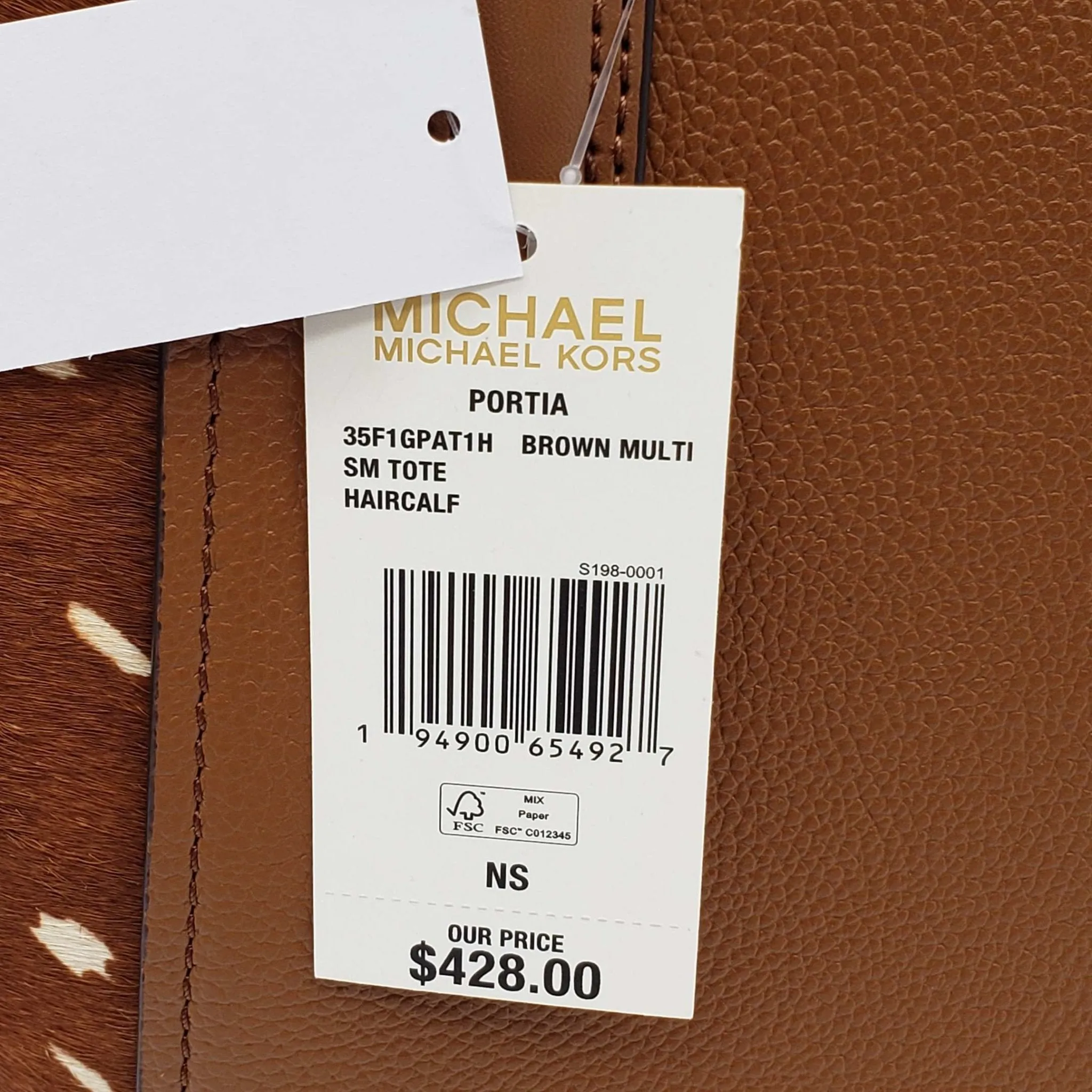 Michael Kors Portia Hair Calf Small Tote Bag