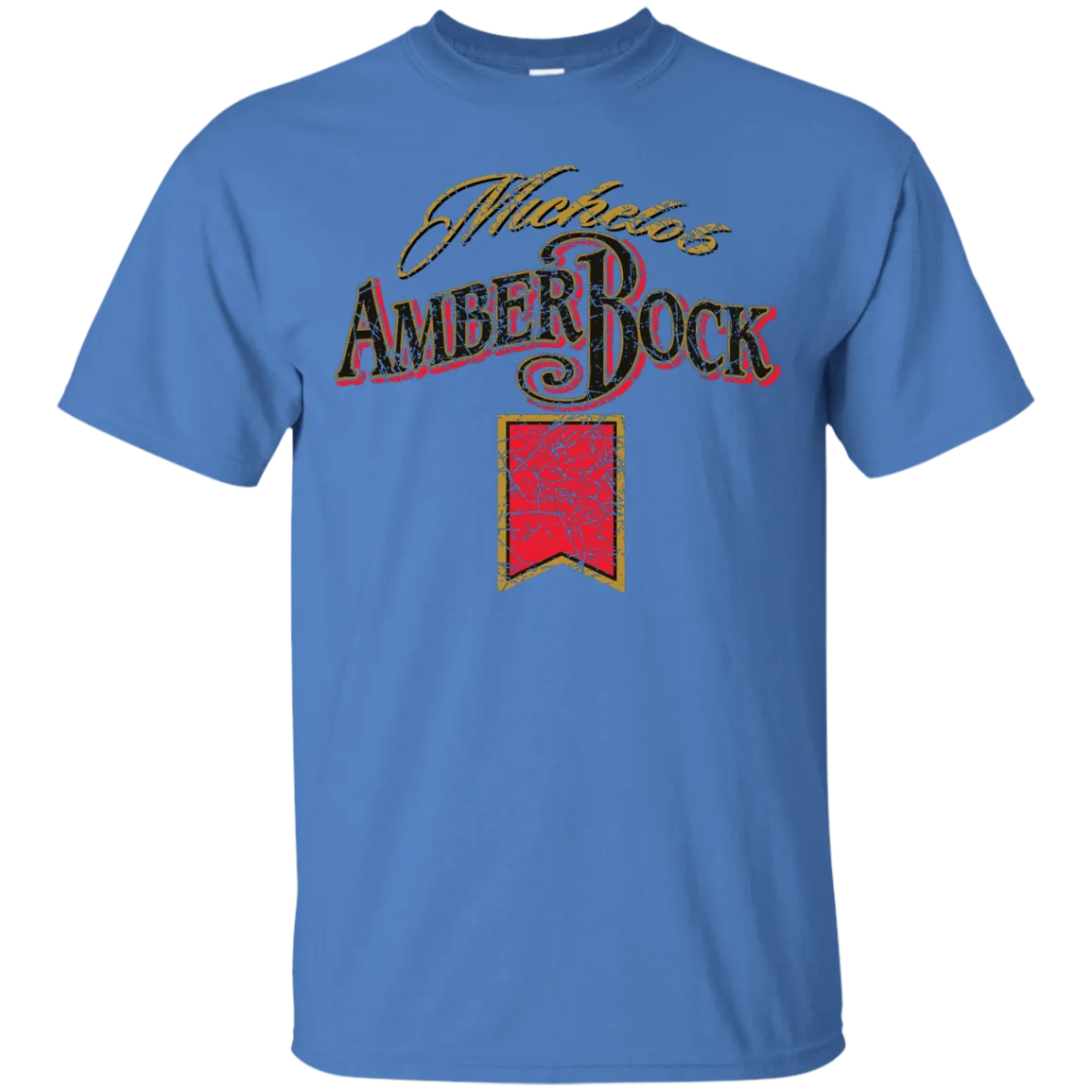 Michelob Amber Bock Beer T-Shirt Custom Designed Color Worn Pattern