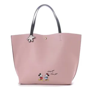 Mickey Mouse and Minnie Mouse Pink Tote Bag