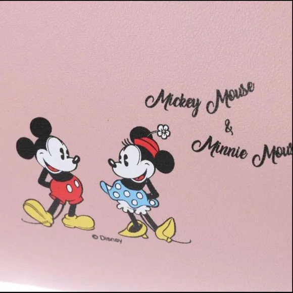 Mickey Mouse and Minnie Mouse Pink Tote Bag
