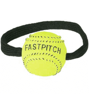 Mini Fastpitch Yellow Ball Zipper Pull