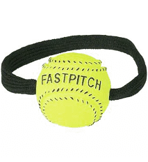 Mini Fastpitch Yellow Ball Zipper Pull