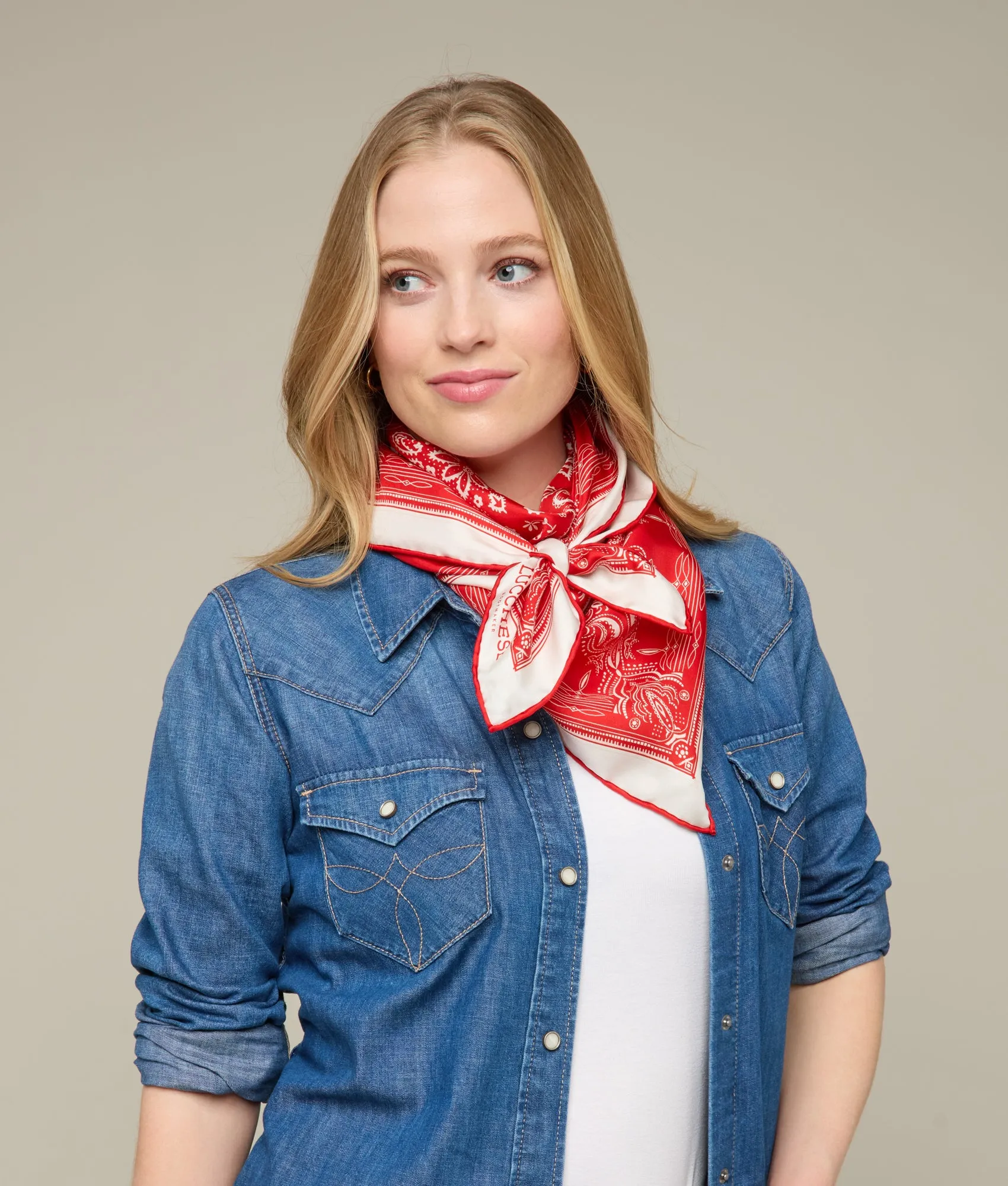 Mirrored L Scarf :: Red