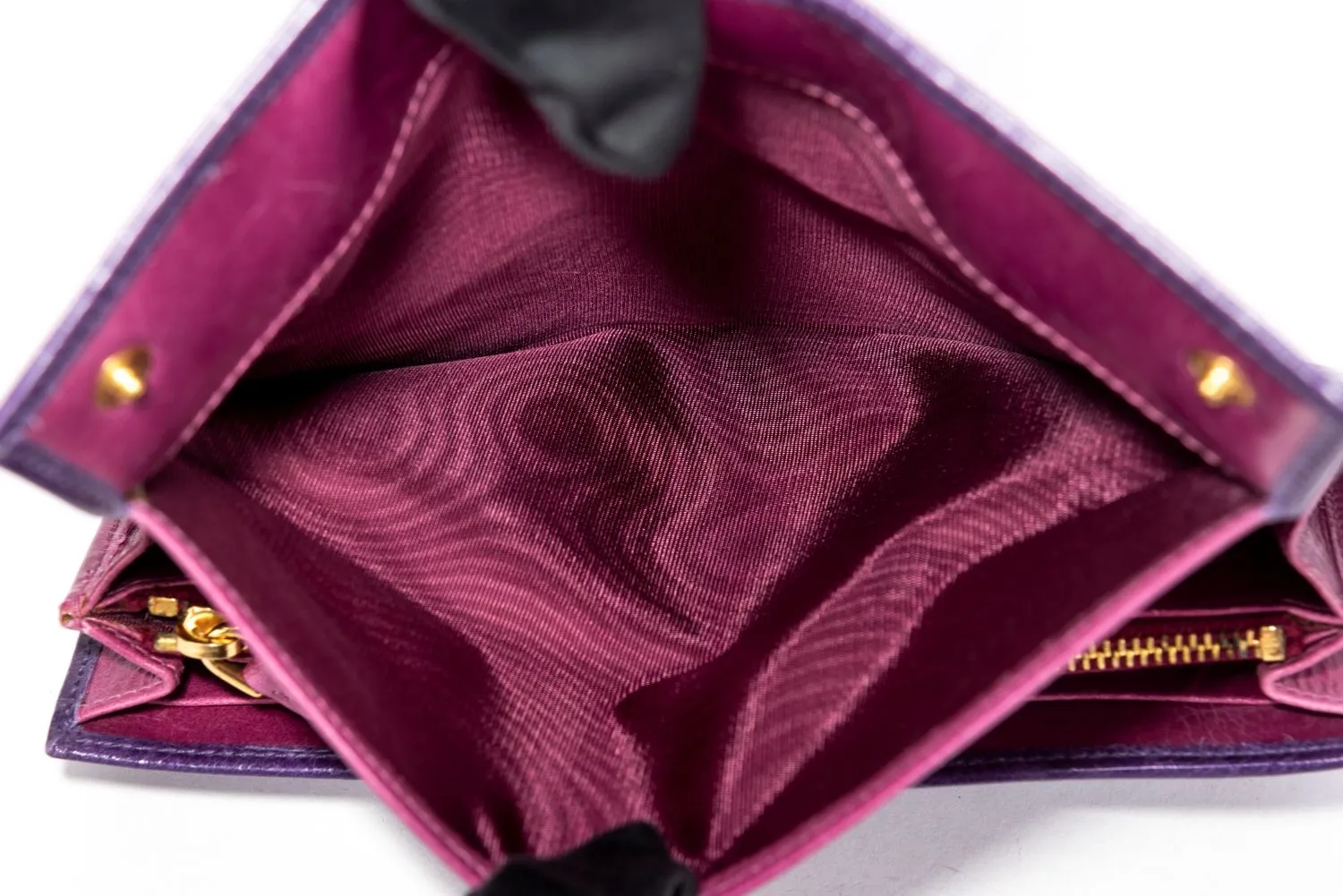 MIU MIU Purple Leather Long Wallet, with Card