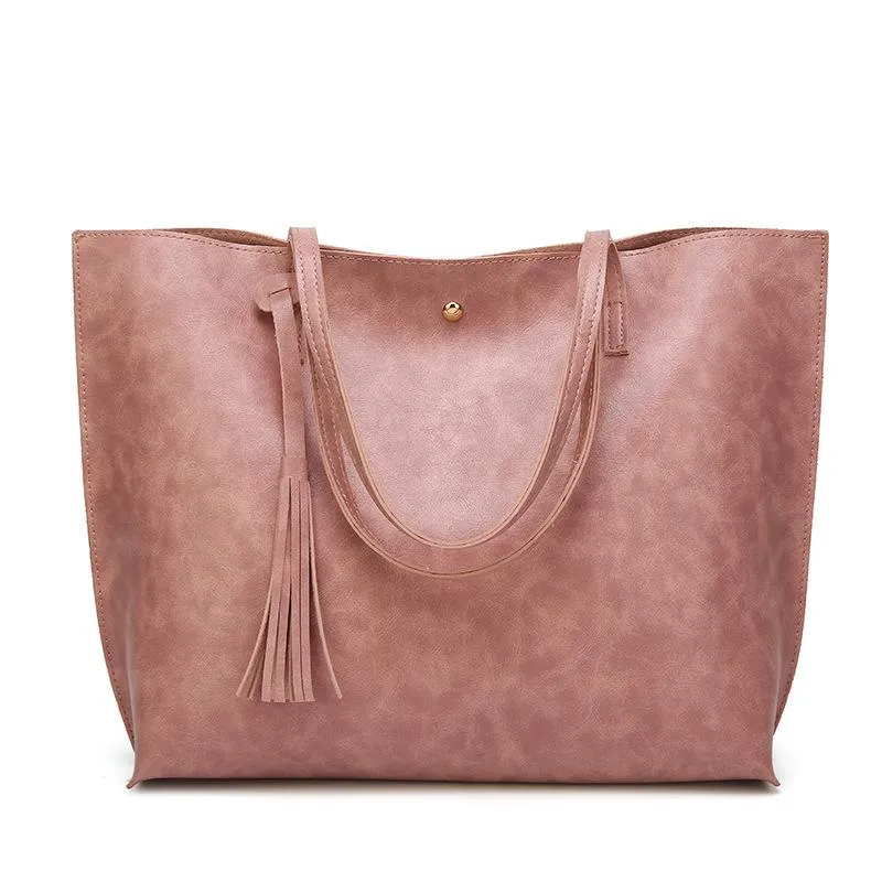 Modische Damen Tasche mit Quasten