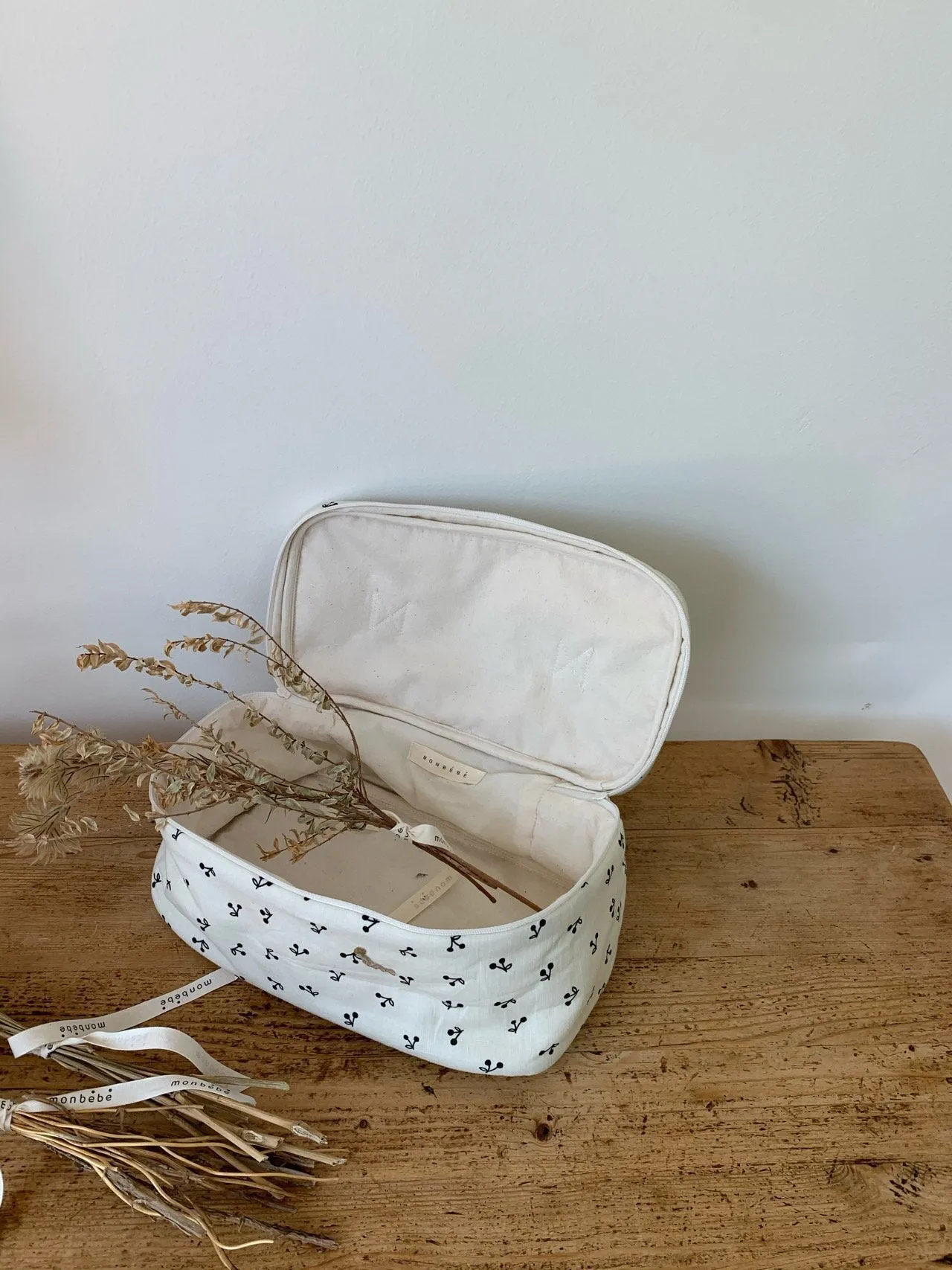 Monbebe Printed Cotton Washbag (3 colour options)