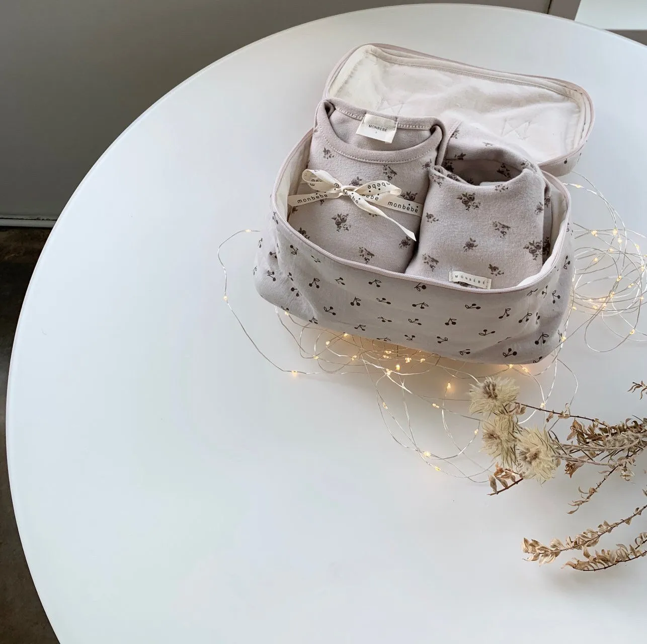 Monbebe Printed Cotton Washbag (3 colour options)