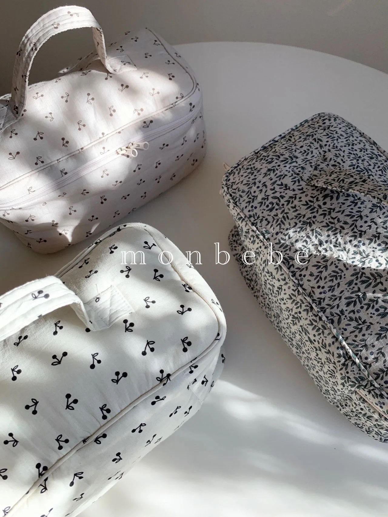 Monbebe Printed Cotton Washbag (3 colour options)