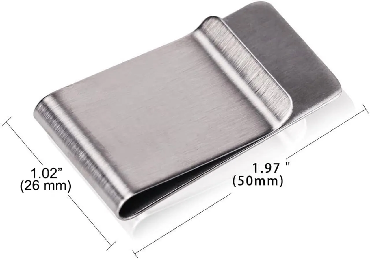 Money Clip Spring Steel Cash Clips Minimalist Front Pocket Wallet