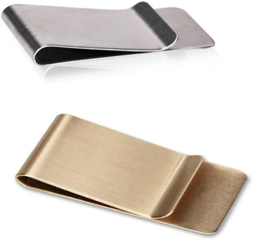 Money Clip Spring Steel Cash Clips Minimalist Front Pocket Wallet