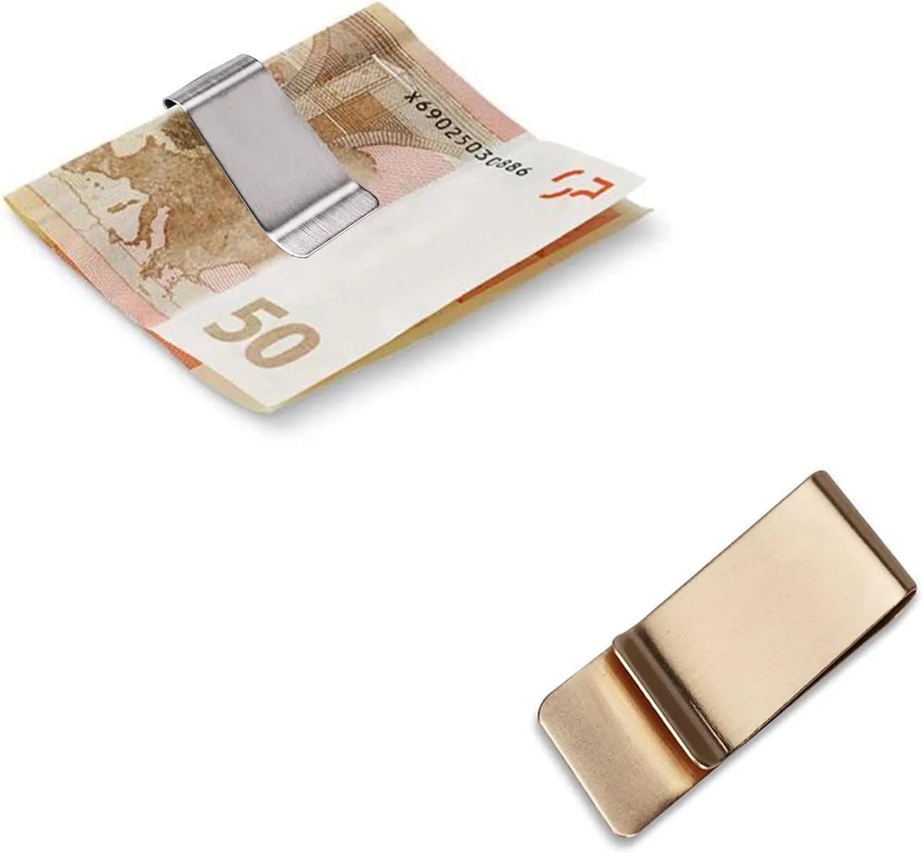 Money Clip Spring Steel Cash Clips Minimalist Front Pocket Wallet