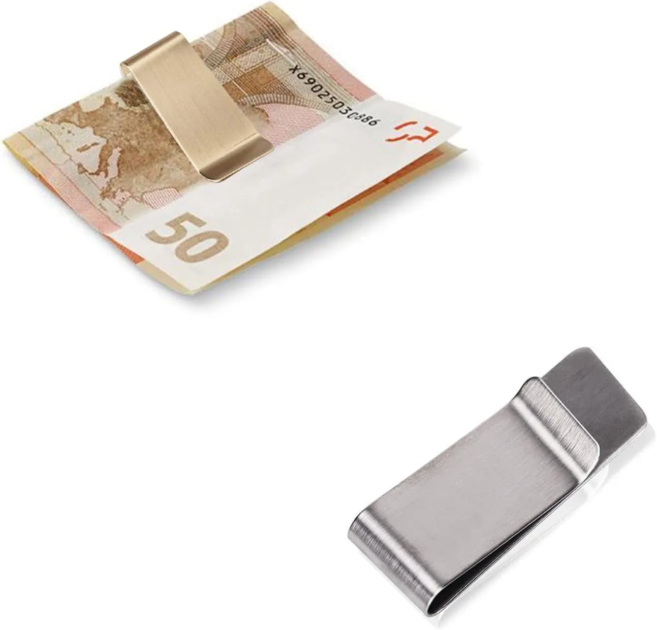 Money Clip Spring Steel Cash Clips Minimalist Front Pocket Wallet