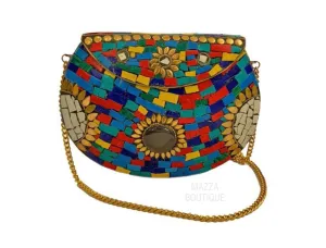MULTI-COLOR STONE handbag