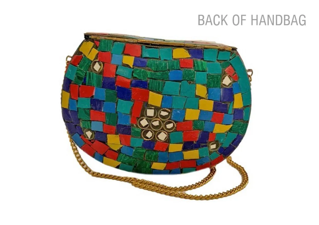 MULTI-COLOR STONE handbag