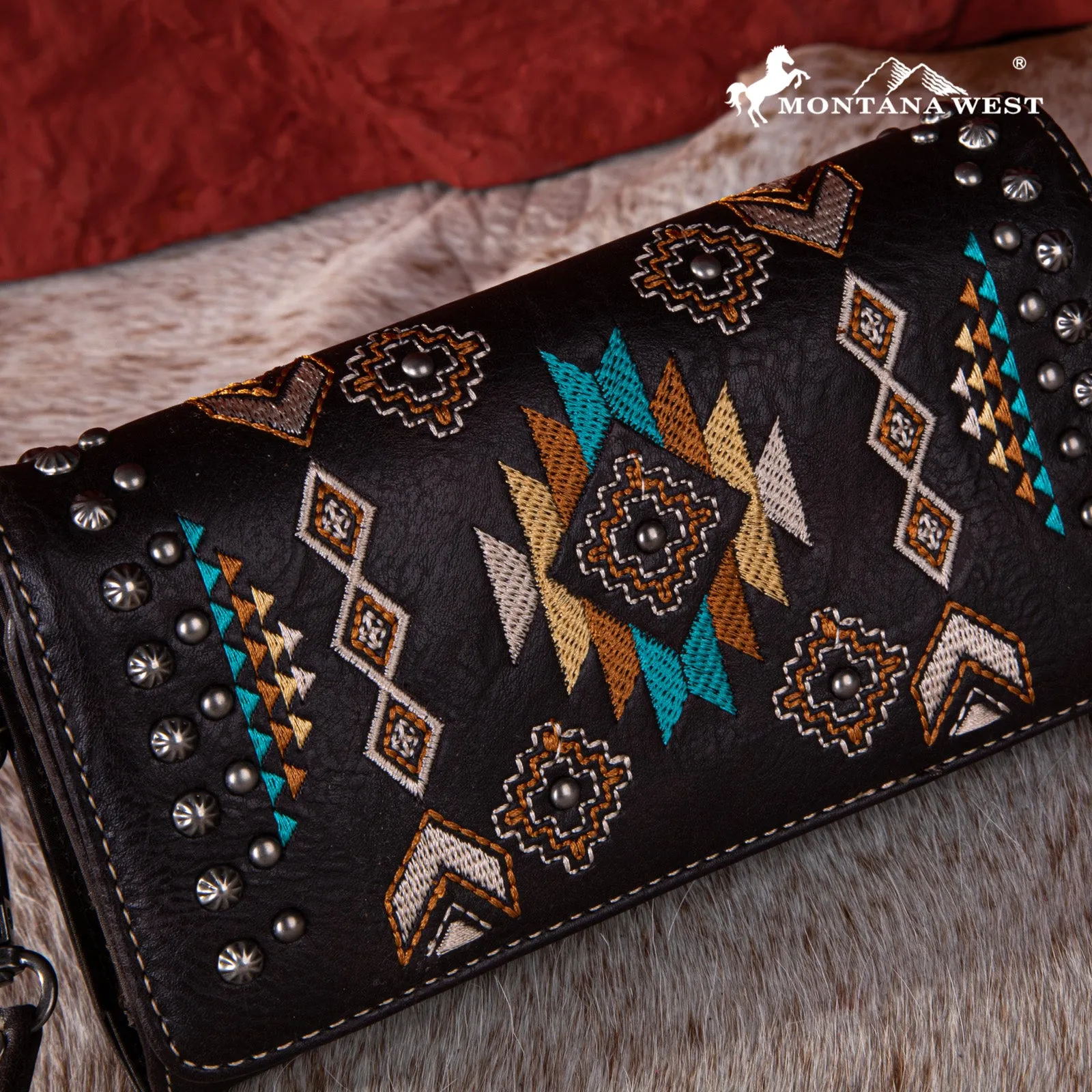 MW1245-W002 Montana West Embroidered Collection Wallet