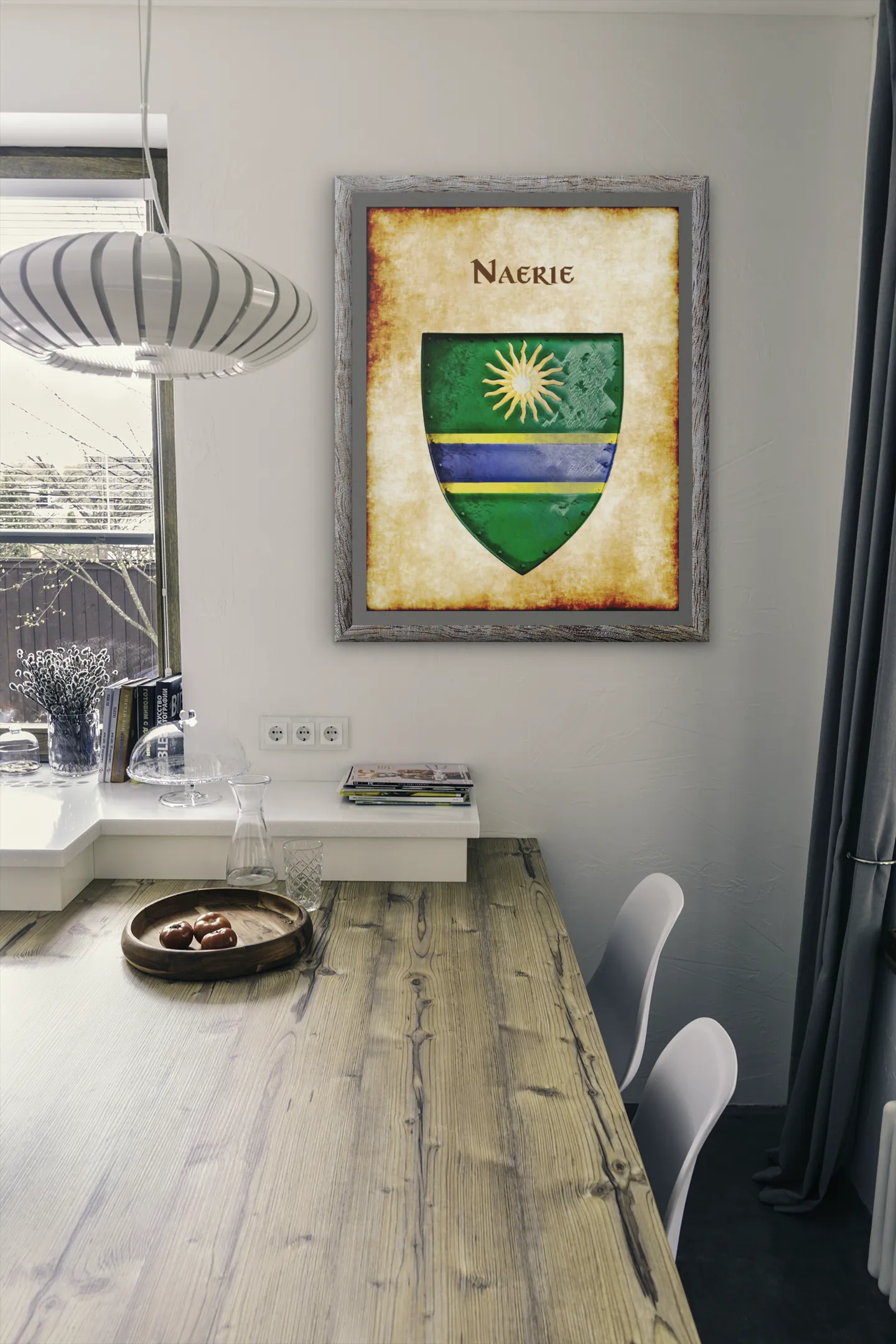 Naerie Heraldry of Greyhawk Anna Meyer Cartography Canvas Art Print