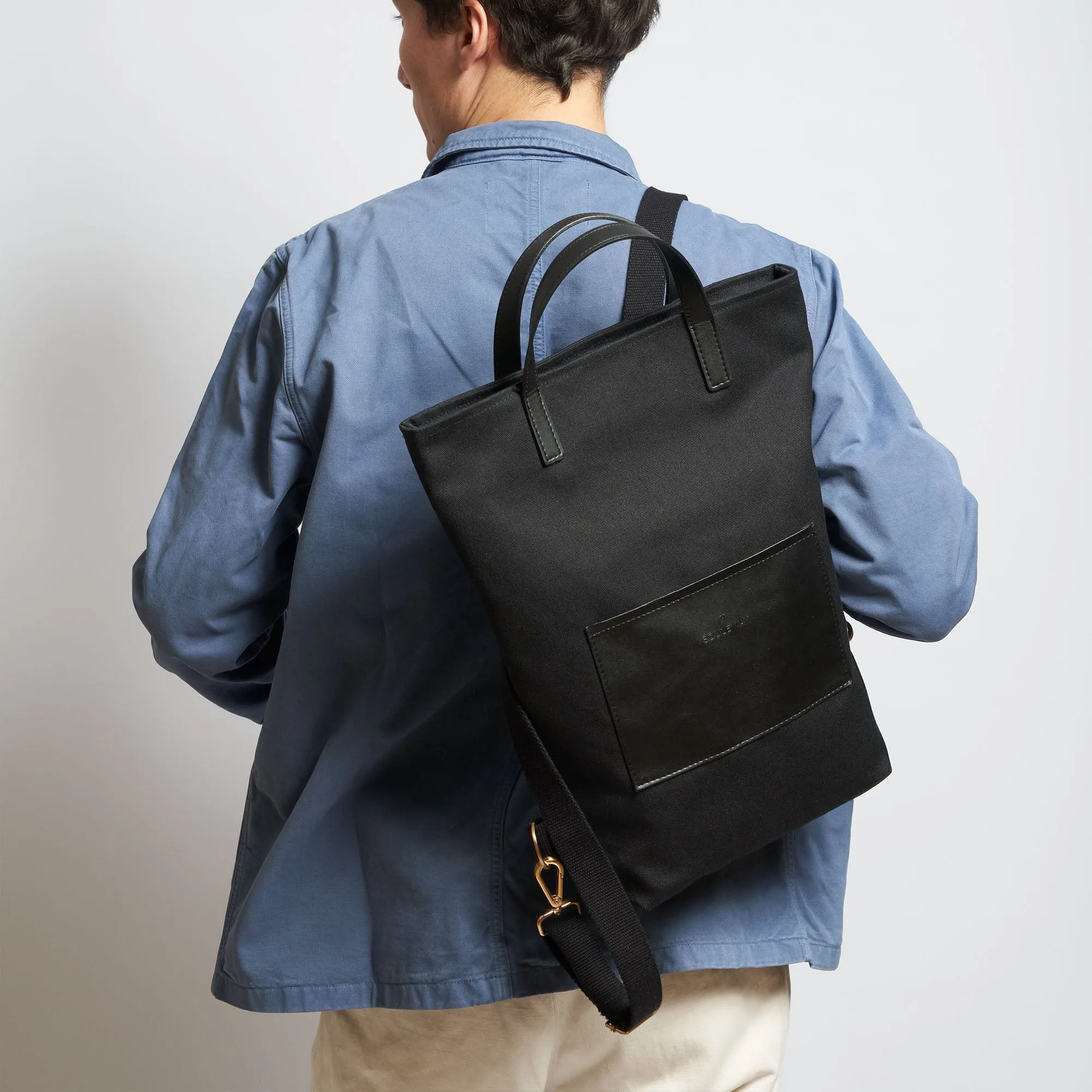 Natural Cotton Canvas Totepack | Night Black