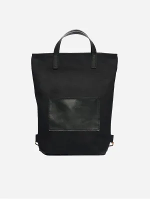 Natural Cotton Canvas Totepack | Night Black