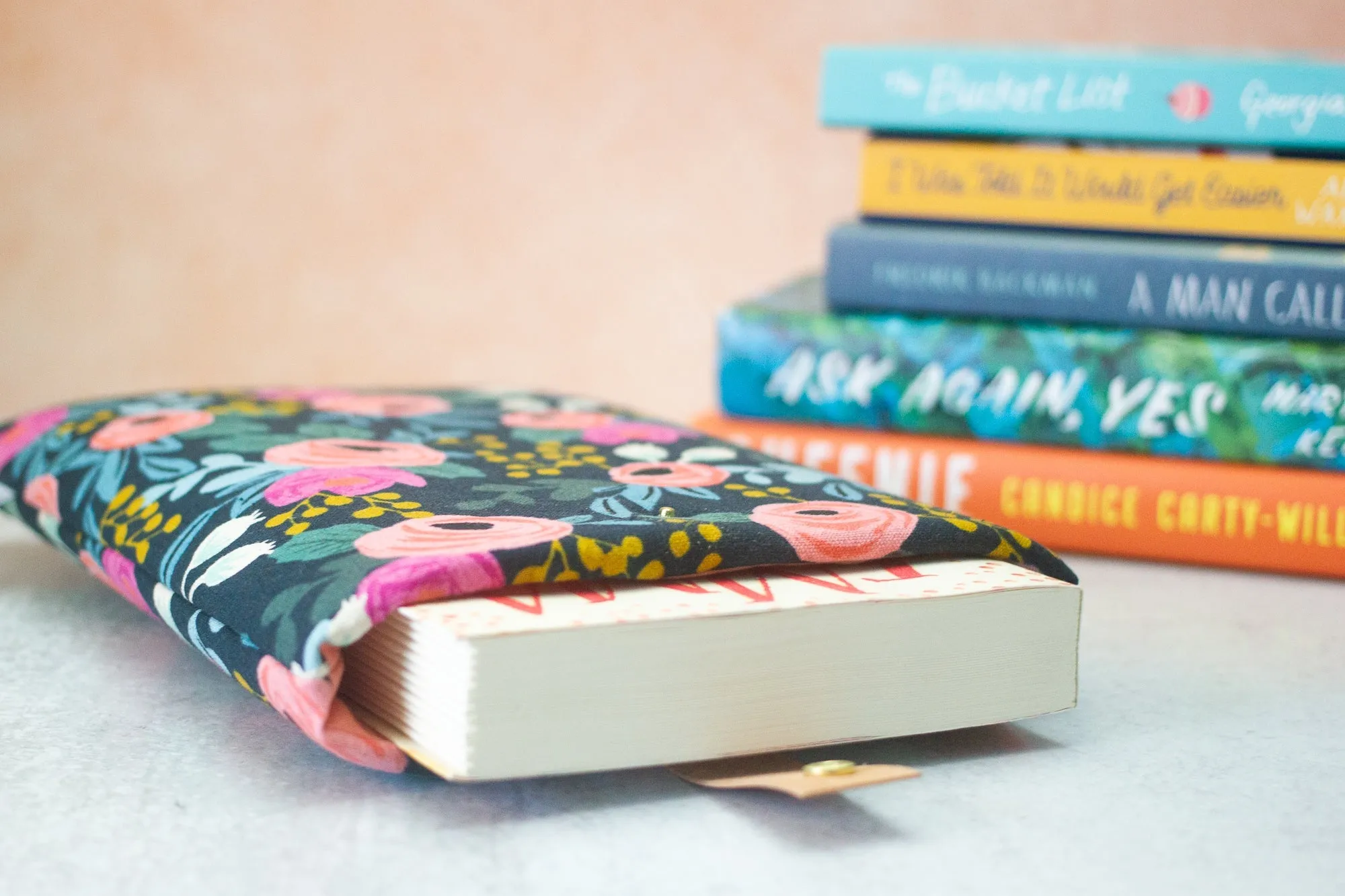 Navy Rosa Book Sleeve