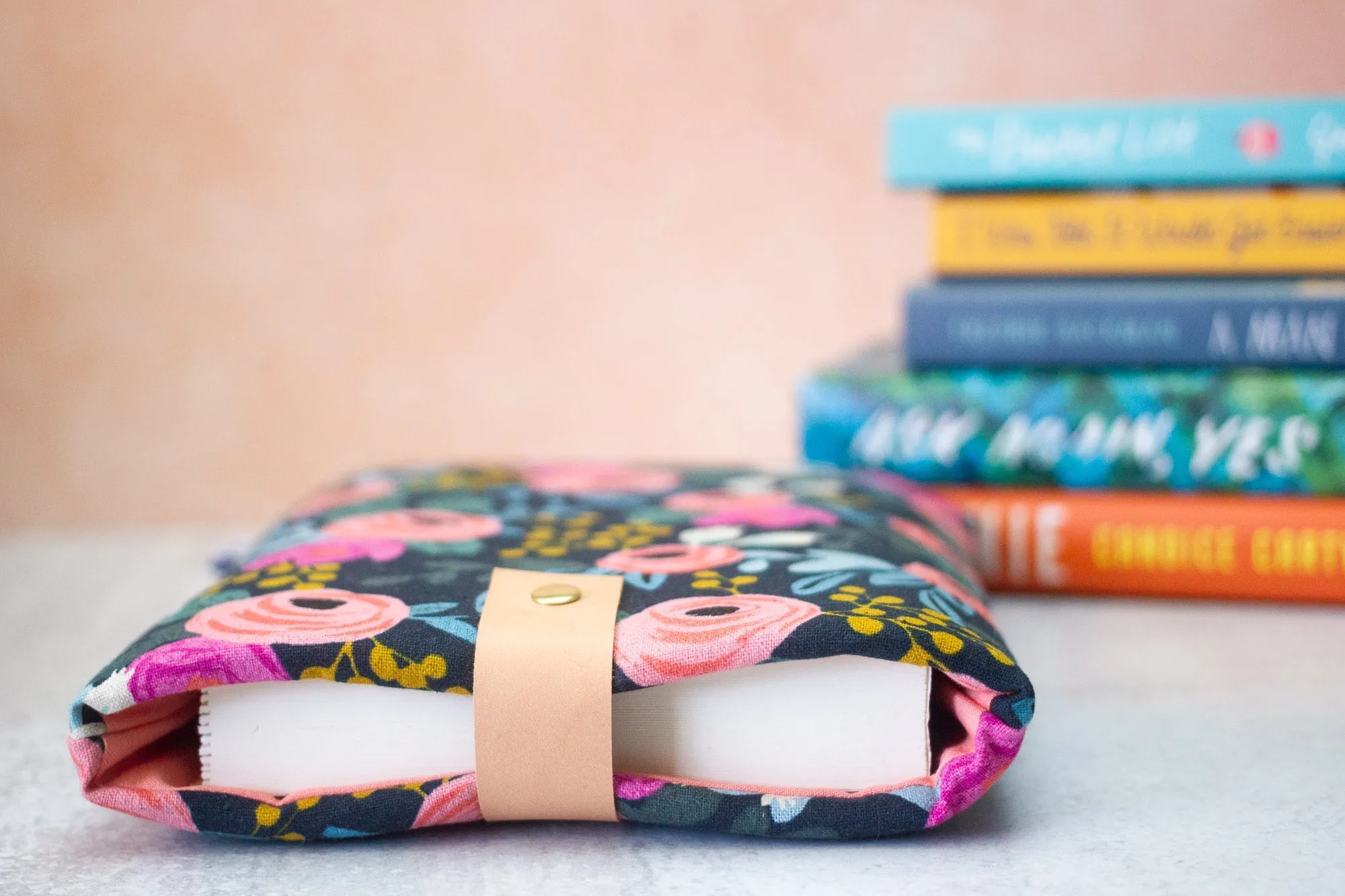 Navy Rosa Book Sleeve