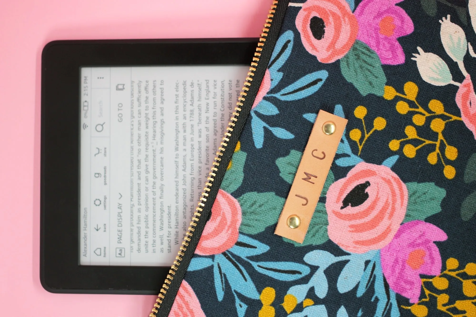 Navy Rosa e-Reader Case