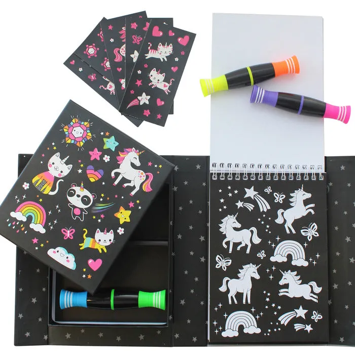 Neon Colouring Set Unicorn